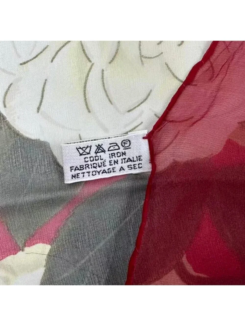 Chanel Scarf Silk Extra Large Camellia Pattern